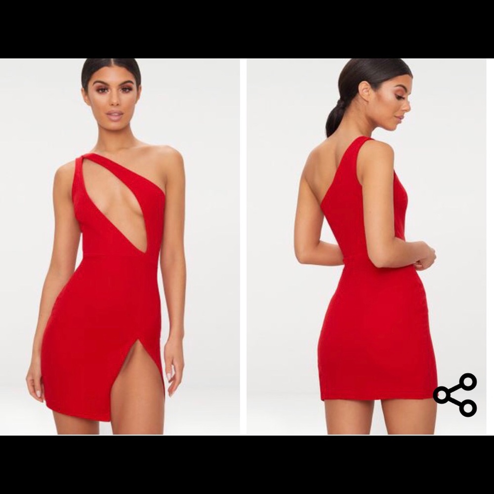 Cut out red dress